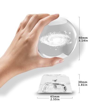 3D Galaxy Crystal Ball Night Lamp